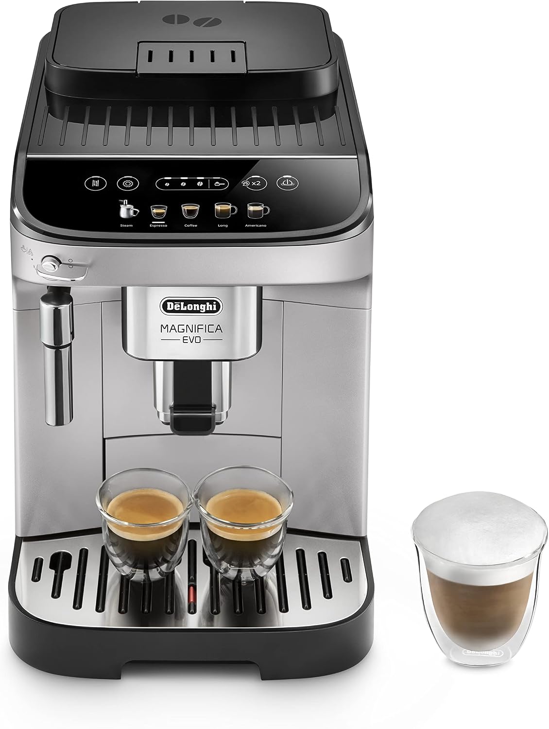 De'Longhi Magnifica Evo - Kaffeevollautomat 5 Getränke Silber