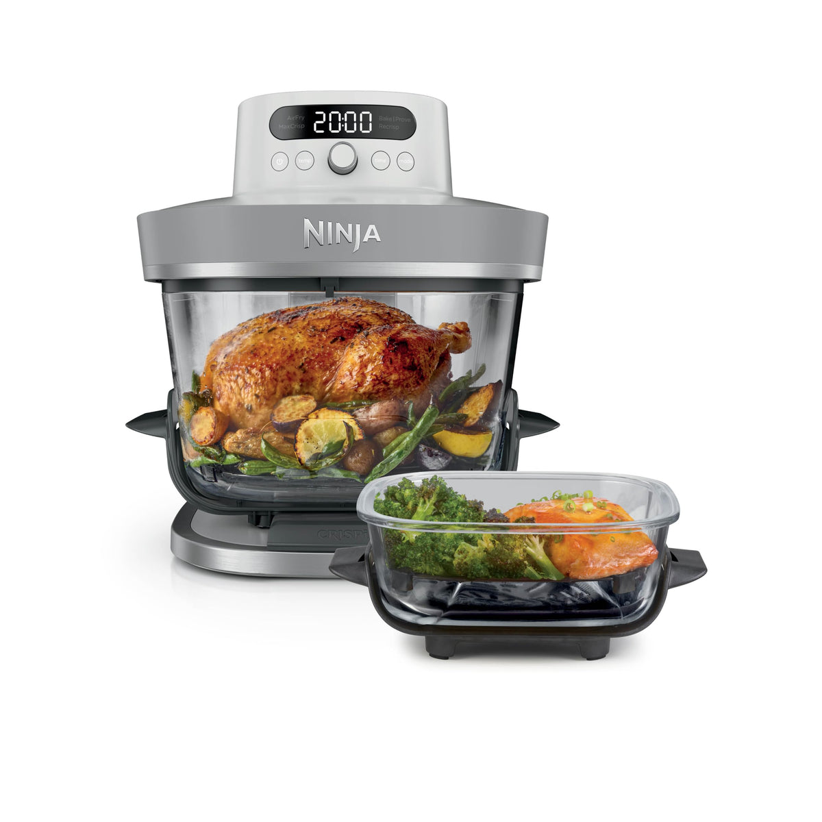Ninja CRISPi PRO XL Glas-Heißluftfritteuse Air-Fryer, Moosgrün, AS090EUGN
