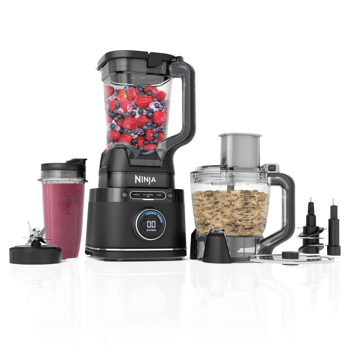 Ninja 2-in-1 Detect Power Mixer Pro & Single Serve, 1200W Mixer mit Krug