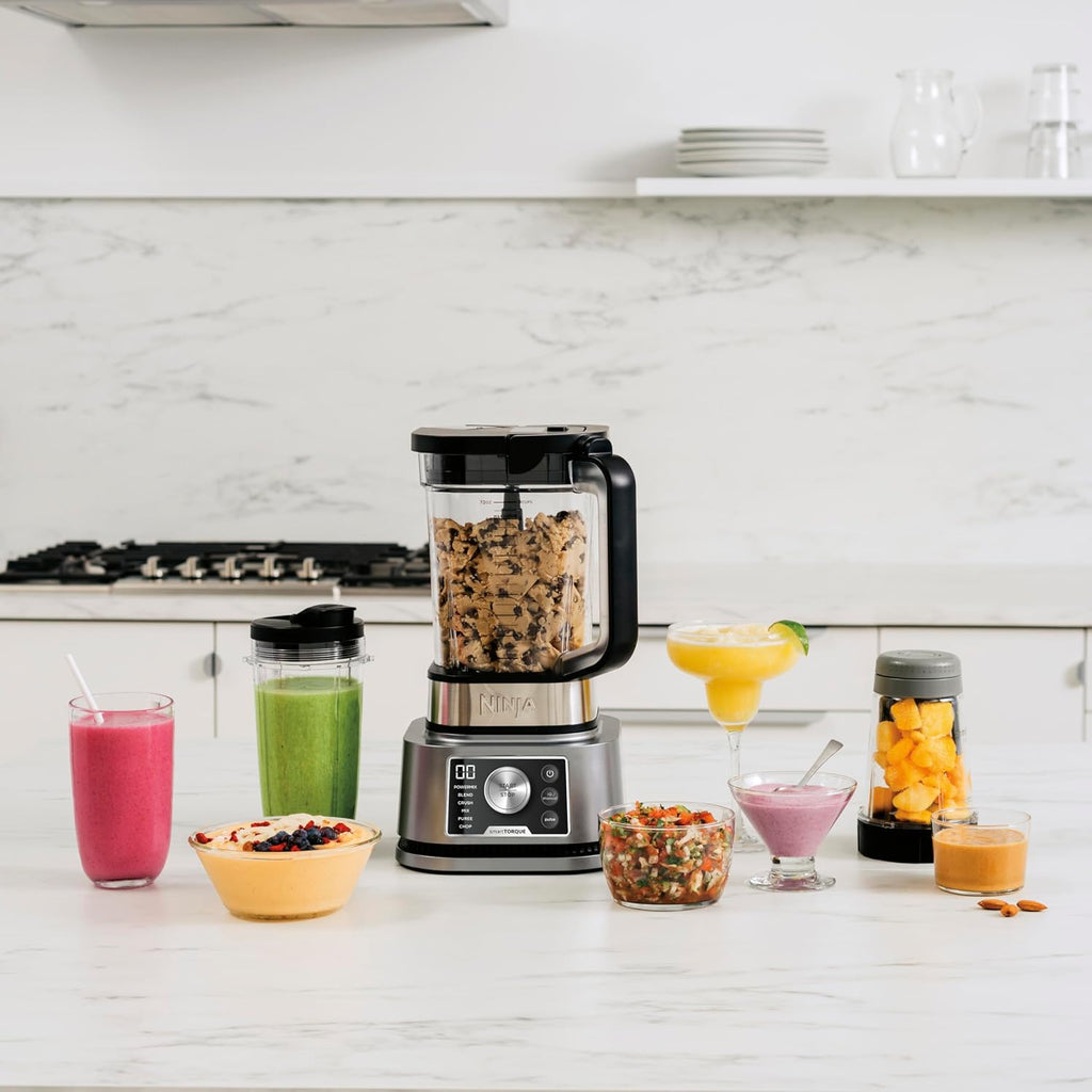 Ninja Foodi Power Nutri Mixer Smoothie Maker 3-in-1, Silber CB350EU