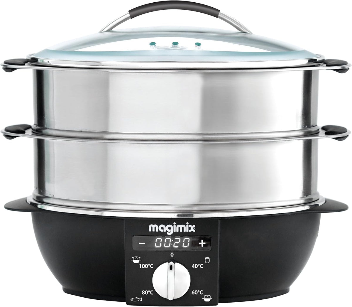 magimix Dampfgarer 1900 W,2 Ebenen 5,5 L, Edelstahl