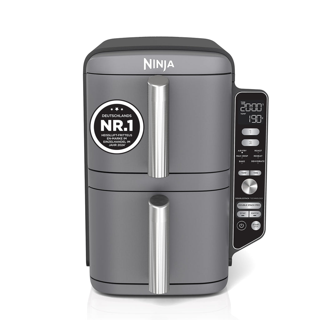 Ninja Double Stack XL Heißluftfritteuse, 2 vertikale Schubladen, SL400EUCP