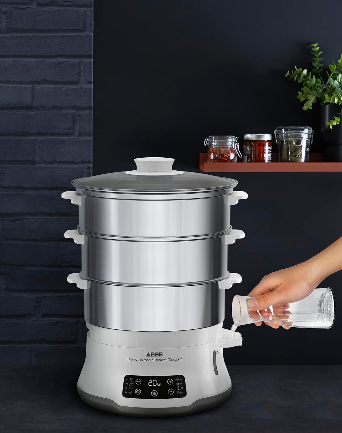 Tefal Convenient Series Deluxe Dampfgarer, einfacher Touchscreen