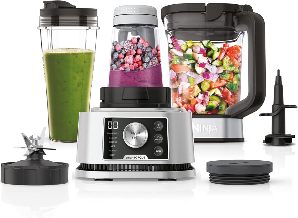 Ninja Foodi Power Nutri Mixer Smoothie Maker 3-in-1, Silber CB350EU