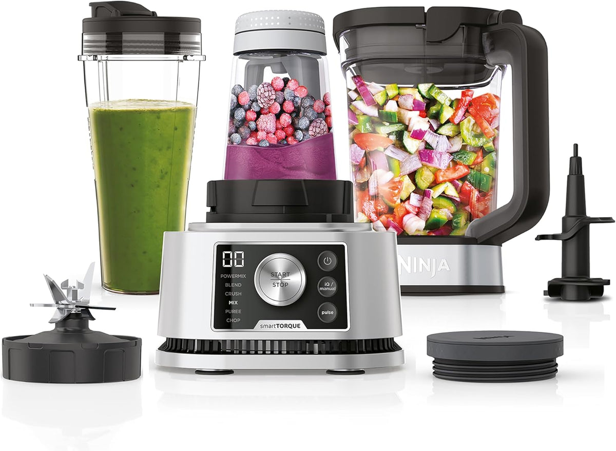 Ninja Foodi Power Nutri Mixer Smoothie Maker 3-in-1, Silber CB350EU