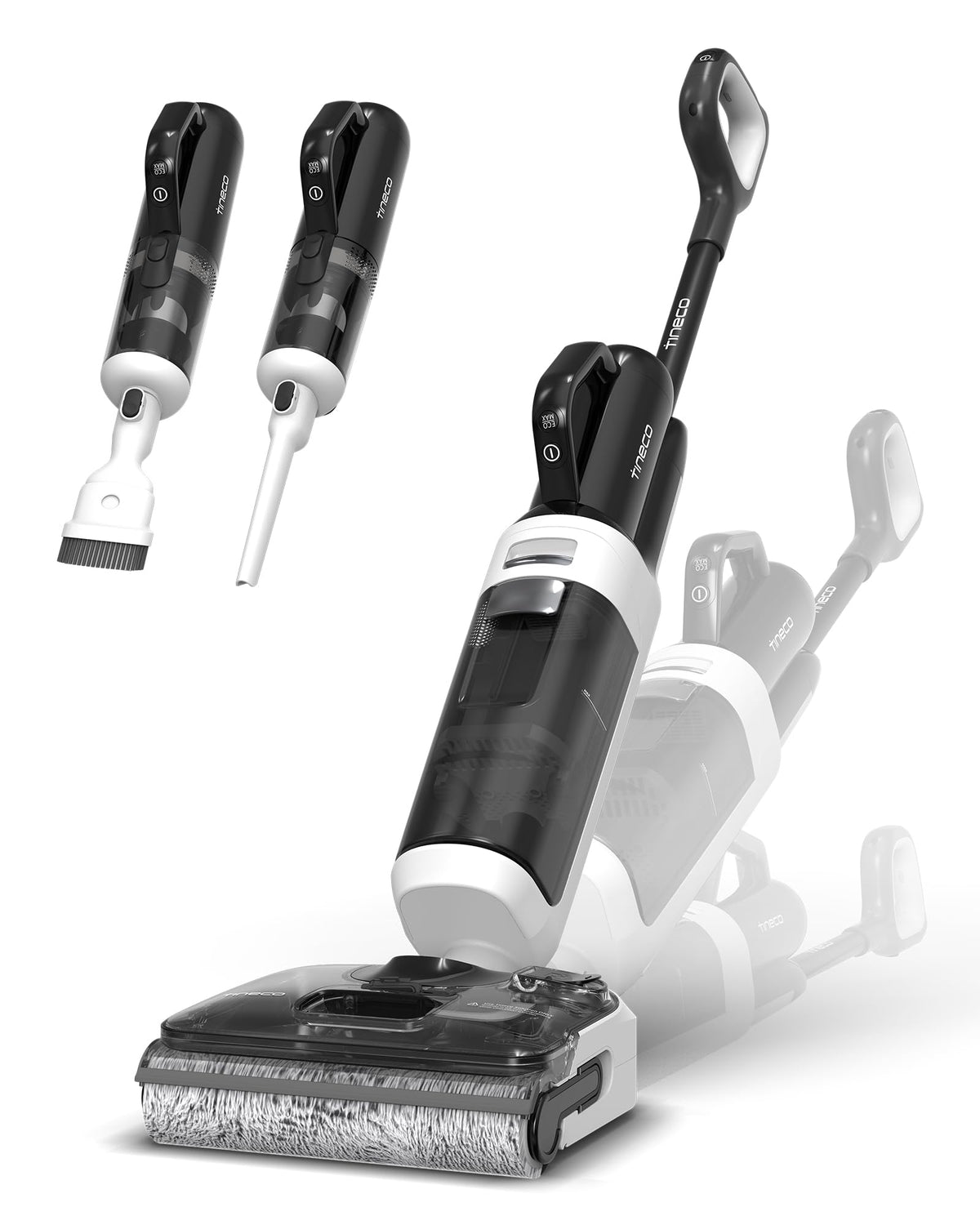 Tineco Floor ONE S6 Nass Trockensauger, Kabelloser Nass Trocken Staubsauger, Akku Saugwischer mit LED-Anzeige All-in-One Staubsauger mit Wischfunktion 35min Laufzeit für Hartböden