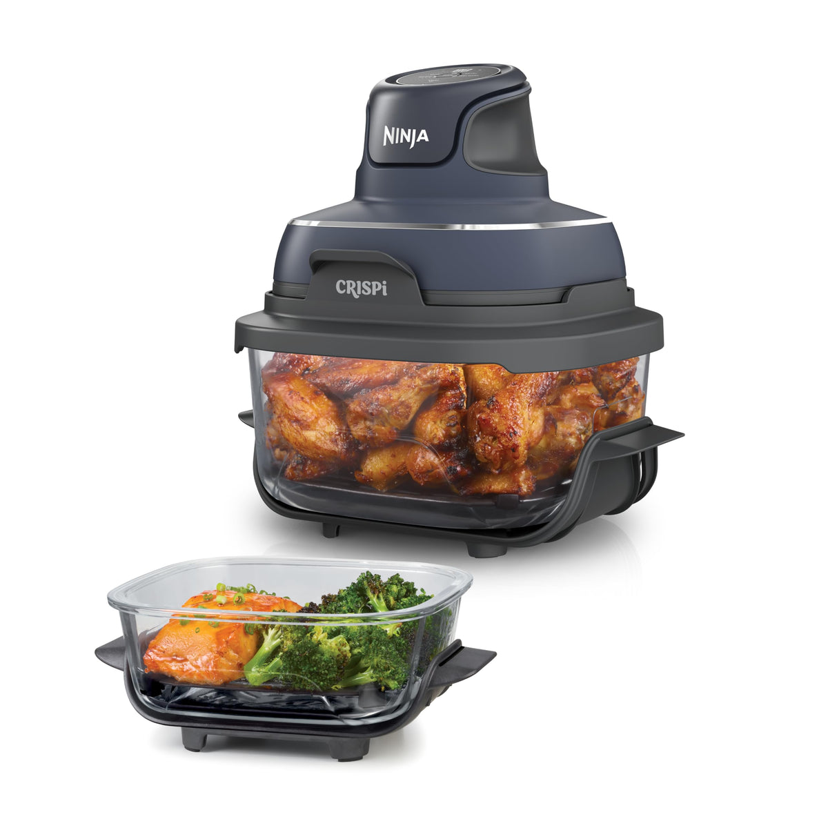 Ninja CRISPi tragbare Air fryer Heißluftfritteuse, 3,8 l, Stein FN101EUST