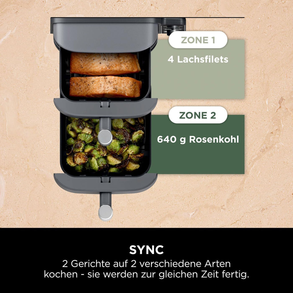 Ninja Double Stack XL Air Fryer Heißluftfritteuse, 9,5L Airfryer, SL400EU