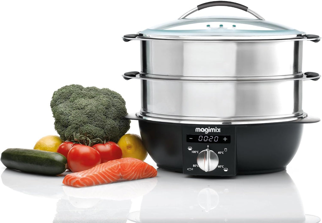 magimix Dampfgarer 1900 W,2 Ebenen 5,5 L, Edelstahl