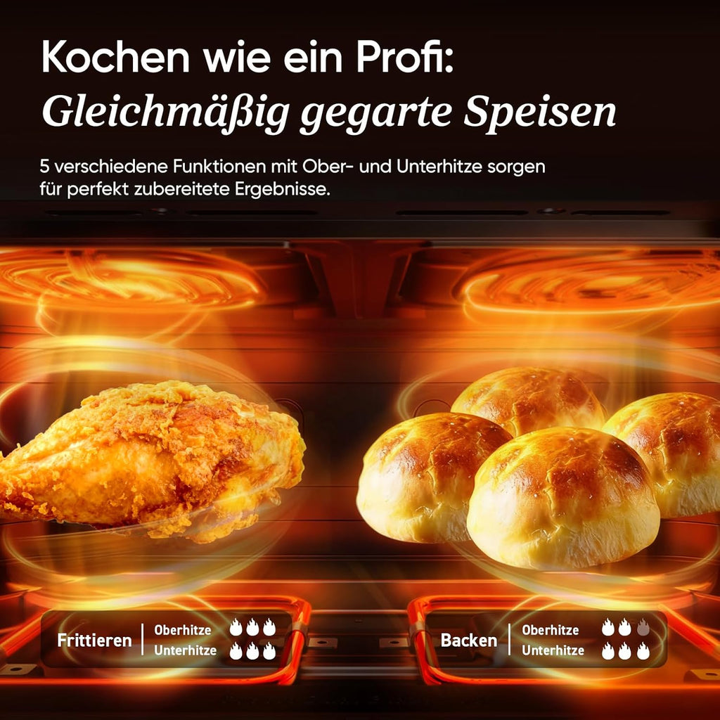 Cosori Airfryer, Dual Blaze Twinfry, Flexiblen Kammern, 10L