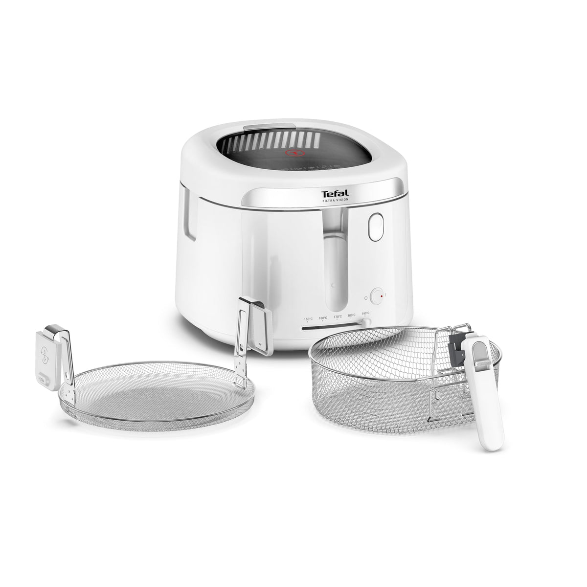 Tefal Oleoclean Pro Fritteuse 3,5L für knusprige Pommes, 2300W Edelstahl Friteuse mit Öl-Filterung, Herausnehmbarer Ölbehälter 1,2kg, Timer & Thermostat, Spülmaschinenfest, Schwarz/Edelstahl