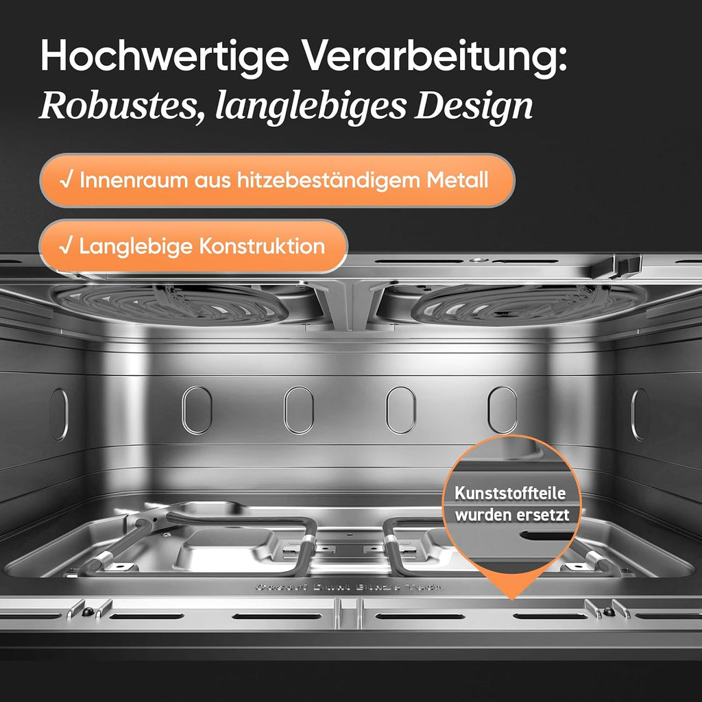Cosori Airfryer, Dual Blaze Twinfry, Flexiblen Kammern, 10L