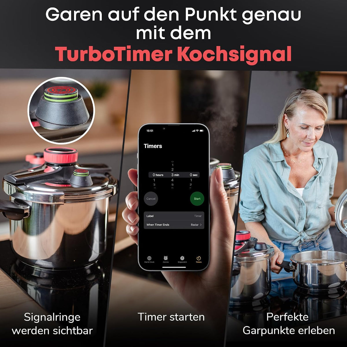 𝐅𝐚𝐥𝐤𝐞𝐧𝐬𝐭𝐞𝐢𝐧 Schnellkochtopf 6l [mit Garkorb] Pressure Cooker