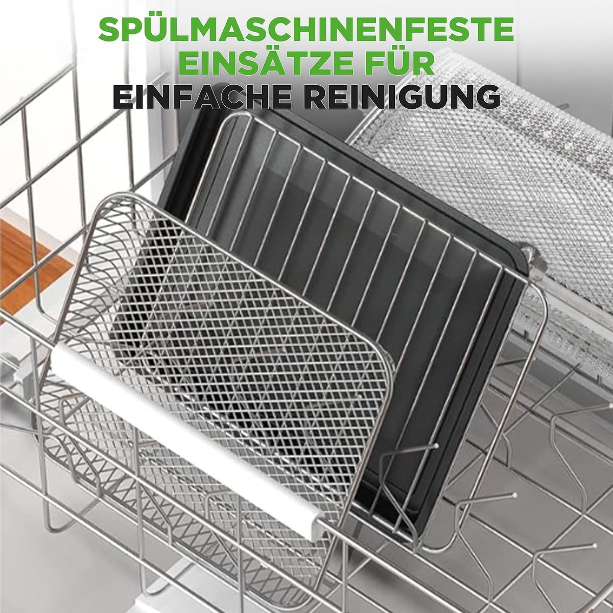 NutriChef Heißluftfritteuse 26 Liter Airfryer Ofen mit Drehspieß
