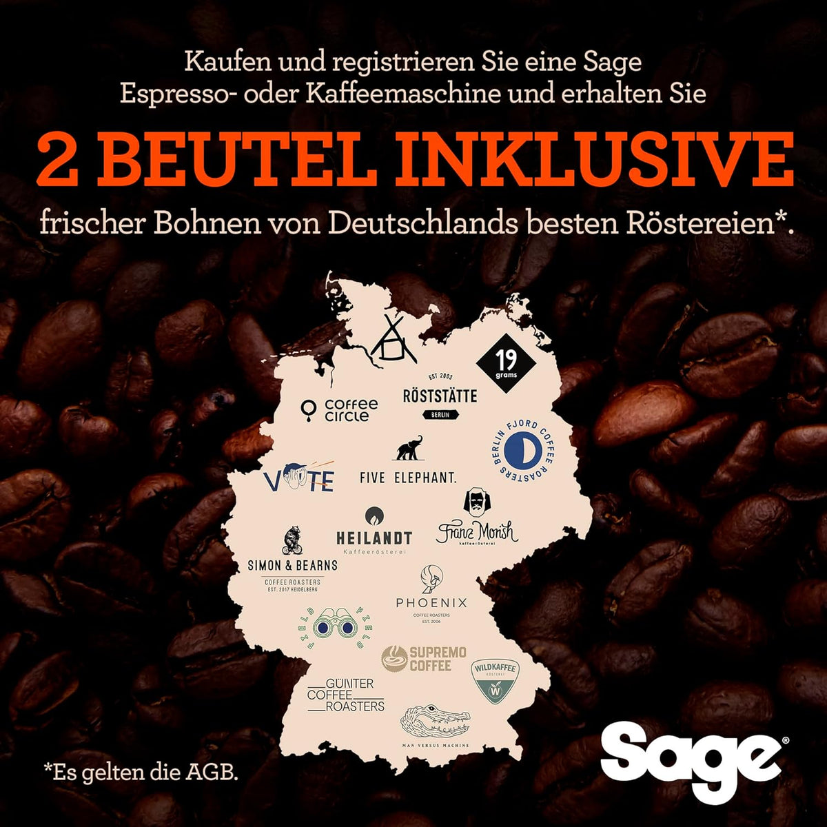 Sage The Bambino Plus, Kompakte Kaffeemaschine, Schwarzer Trüffel