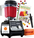 Nutrilovers Hochleistungsmixer NUTRI-BLENDER MAX+ Standmixer 2000W Hochleistung Smoothie-Maker Profi Mixer Blender - 2L Tritan, BPA-FREI, 9 Stufen, Digital-Timer Inkl. Smoothie Rezeptbuch
