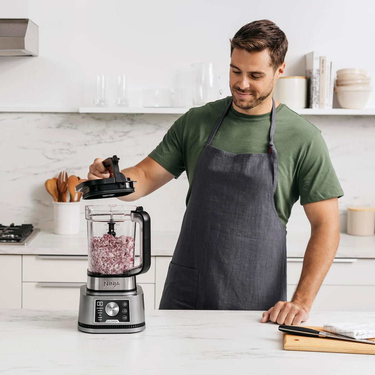 Ninja Foodi Power Nutri Mixer Smoothie Maker 3-in-1, Silber CB350EU