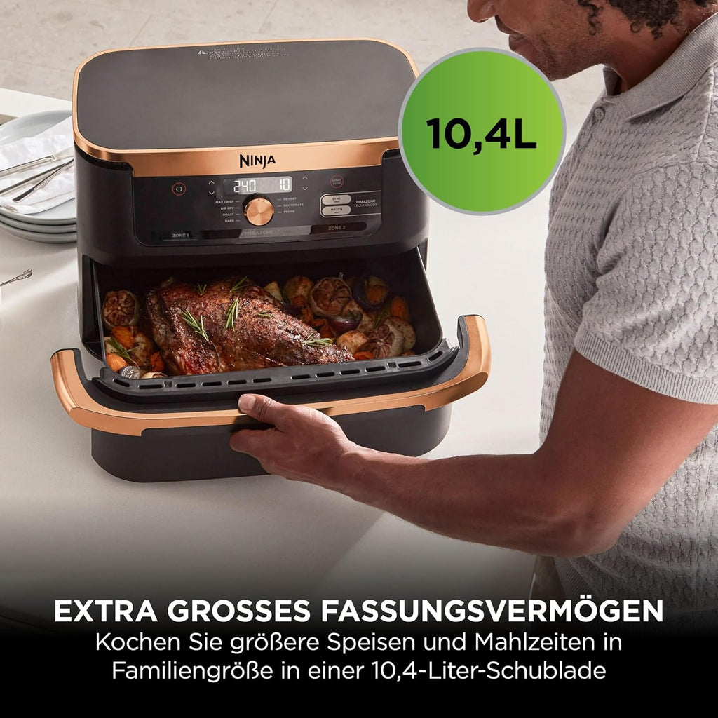 Ninja Foodi FlexDrawer Dual Zone Heißluftfritteuse AF500EUCP