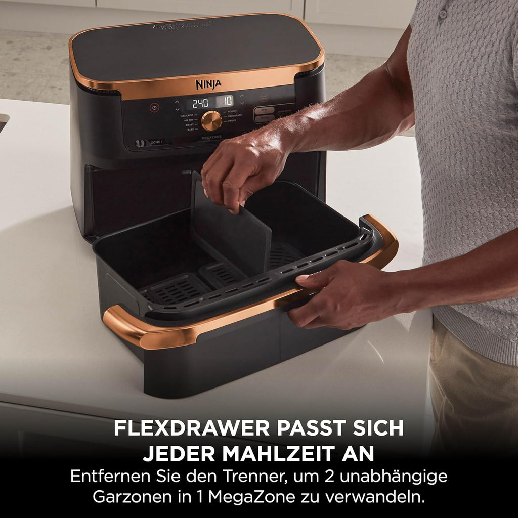 Ninja Foodi FlexDrawer Dual Zone Heißluftfritteuse AF500EUCP