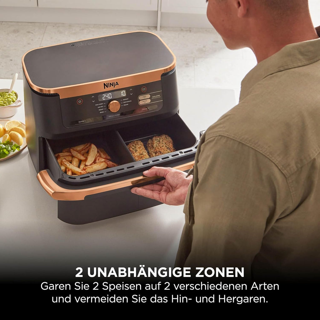 Ninja Foodi FlexDrawer Dual Zone Heißluftfritteuse AF500EUCP