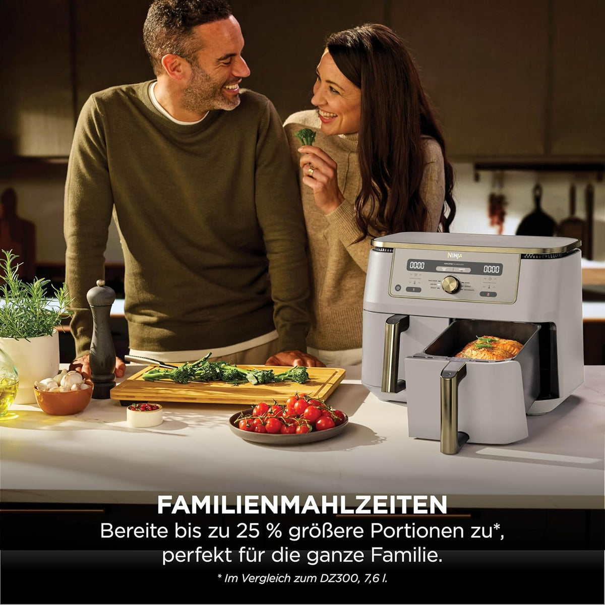 Ninja Dual Zone Digital Air Fryer, 2 Schubladen, 6-in-1, Heißluftfritteuse