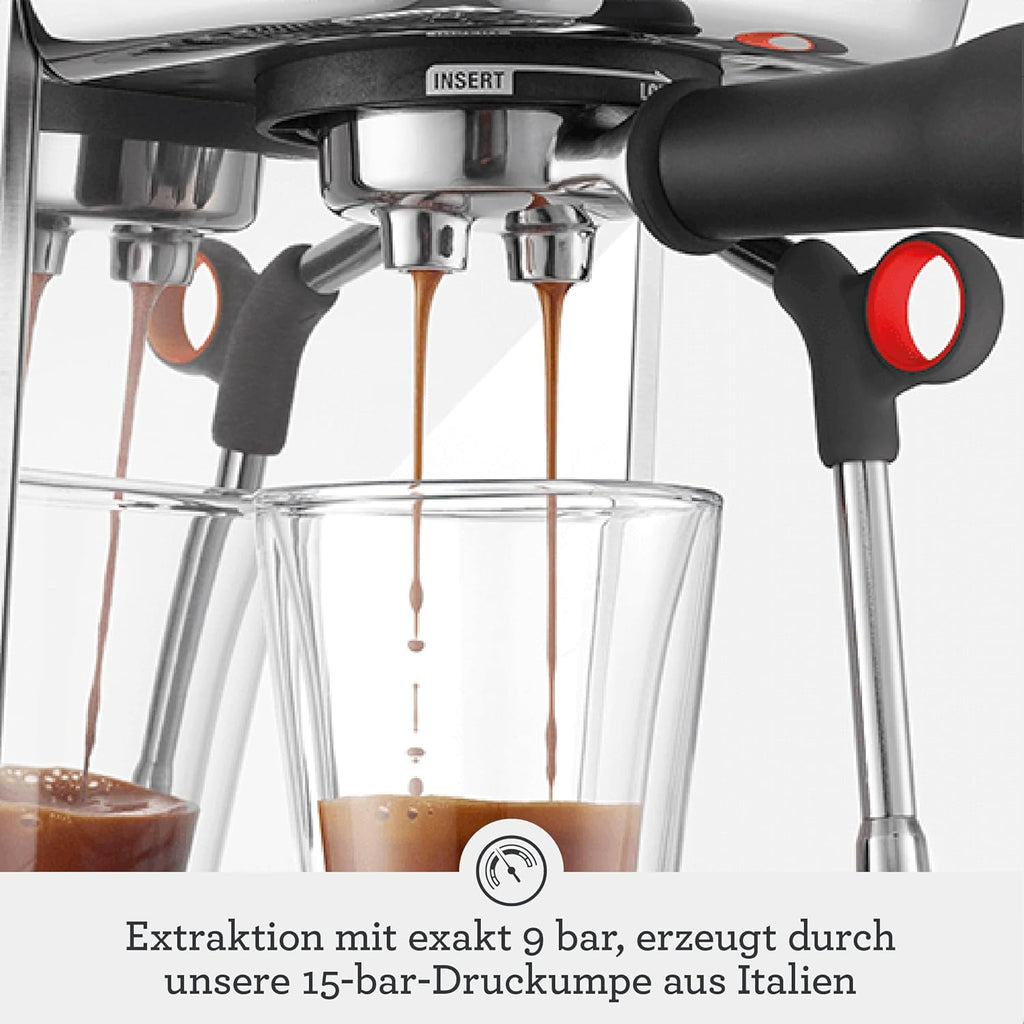 Sage The Bambino Plus, Kompakte Kaffeemaschine, Schwarzer Trüffel