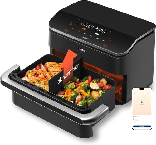 Cosori Airfryer, Dual Blaze Twinfry, Flexiblen Kammern, 10L