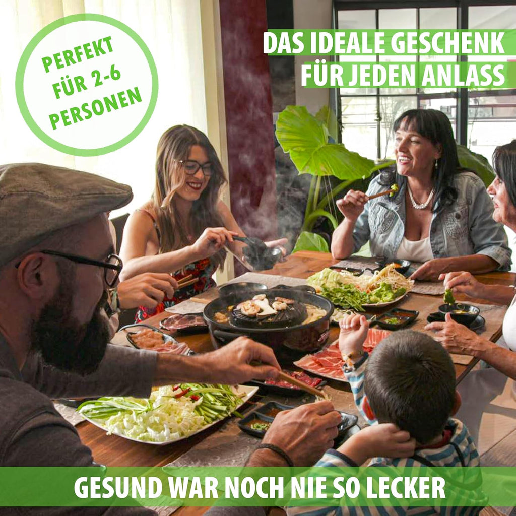 TomYang Hot Pot – Der Original Thai Grill, Designed in Germany, Schweizer Antihaftbeschichtung, mehr als 100 Anleitungsvideos & Rezepte. Korean BBQ, Hotpot, Mookata Thai Hot Pot Topf