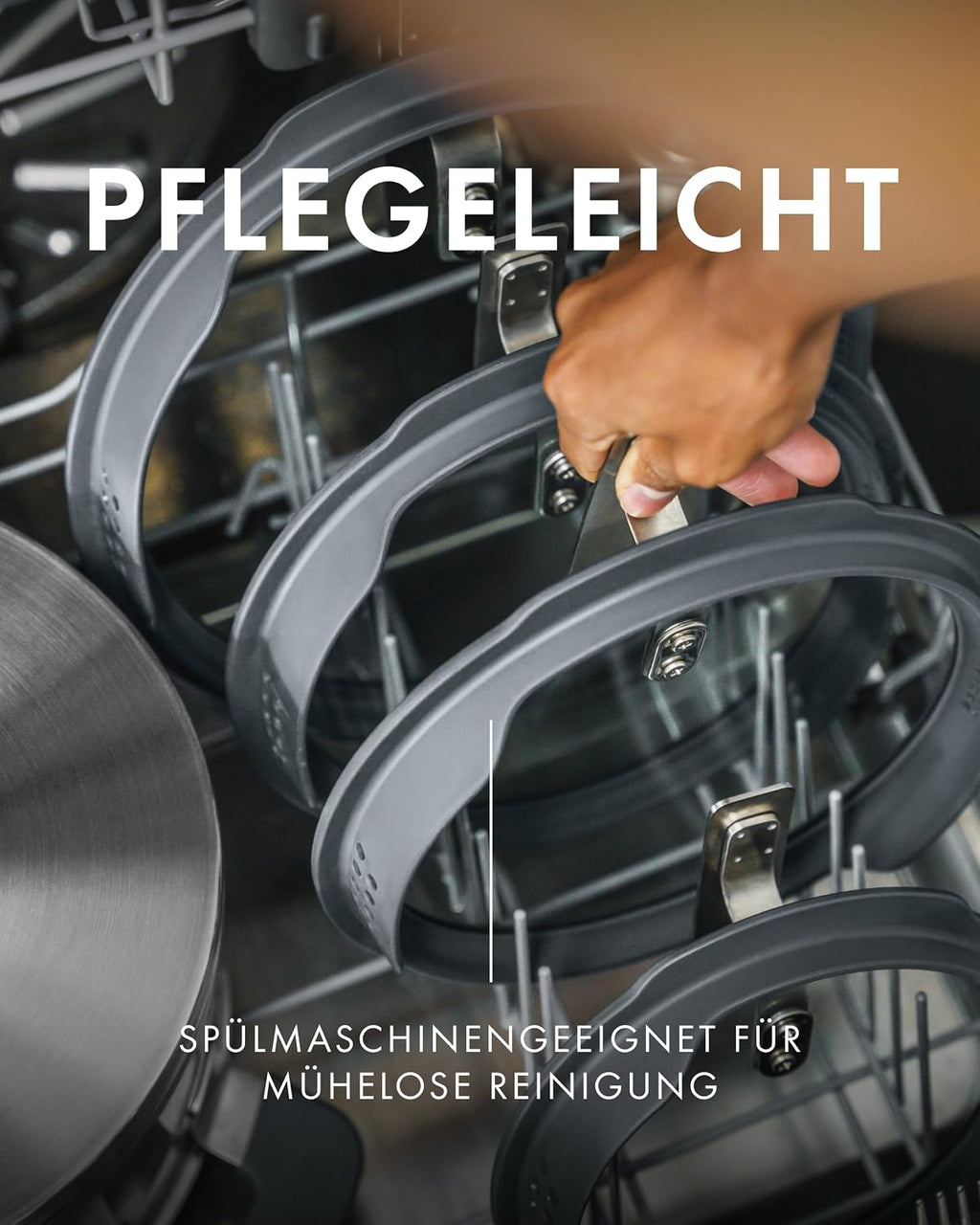 ZWILLING Simplify Kochtopf-Set 5-teilig, Integriertes Sieb, Induktion, Grau