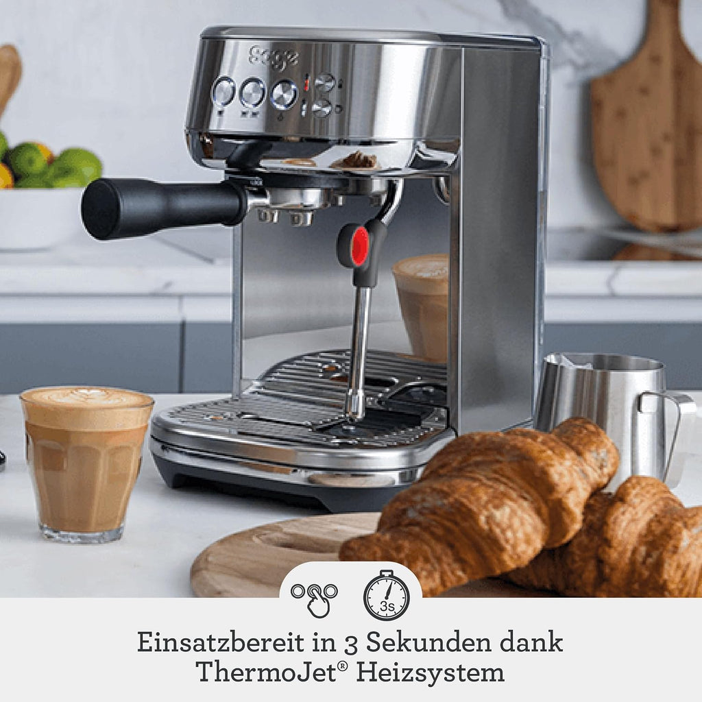 Sage The Bambino Plus, Kompakte Kaffeemaschine, Schwarzer Trüffel