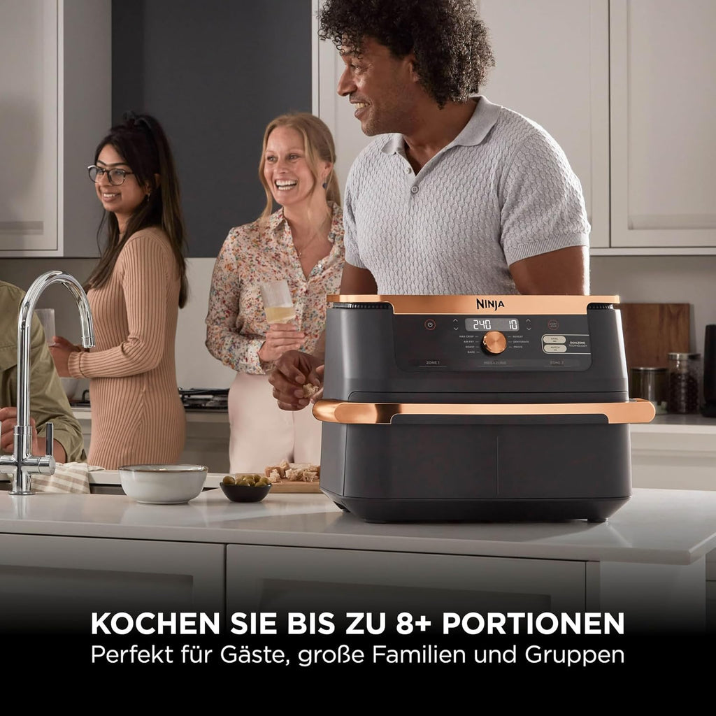 Ninja Foodi FlexDrawer Dual Zone Heißluftfritteuse AF500EUCP