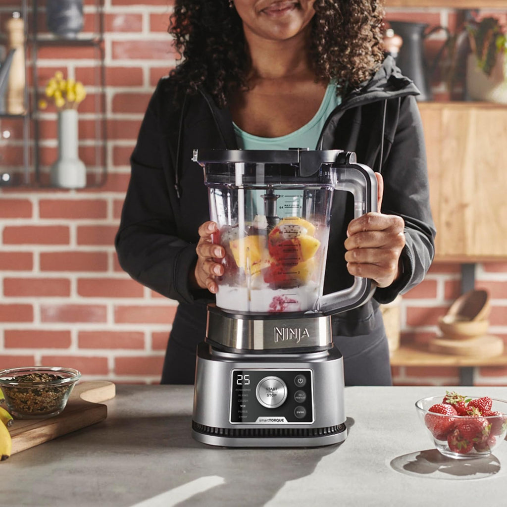 Ninja Foodi Power Nutri Mixer Smoothie Maker 3-in-1, Silber CB350EU