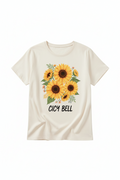 Cicy Bell Damen Sonnenblumen T Shirt Sommer Kurzarm Niedlich Grafik Lose T-Shirts Für Damen